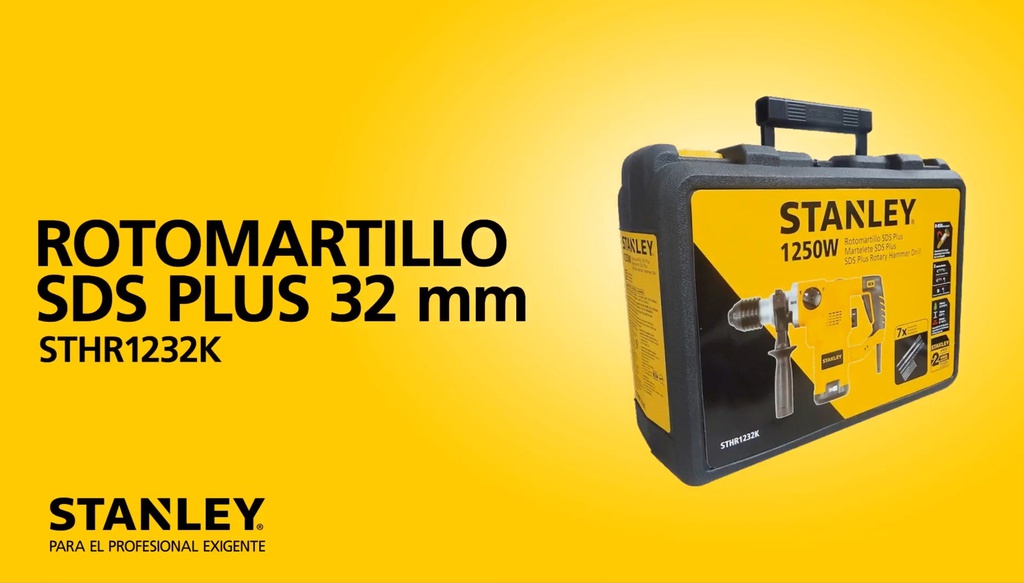 Martillo Perforador 2 KG STANLEY 800 W / 3.4 Joules / + ACCESORIOS / DEWALT-