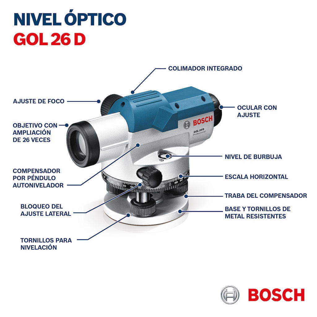 Nivel Optico con Tripode GOL 26 D