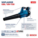 Soplador 18V -  GBL 18V-750 / BARETOOL / BOSCH-