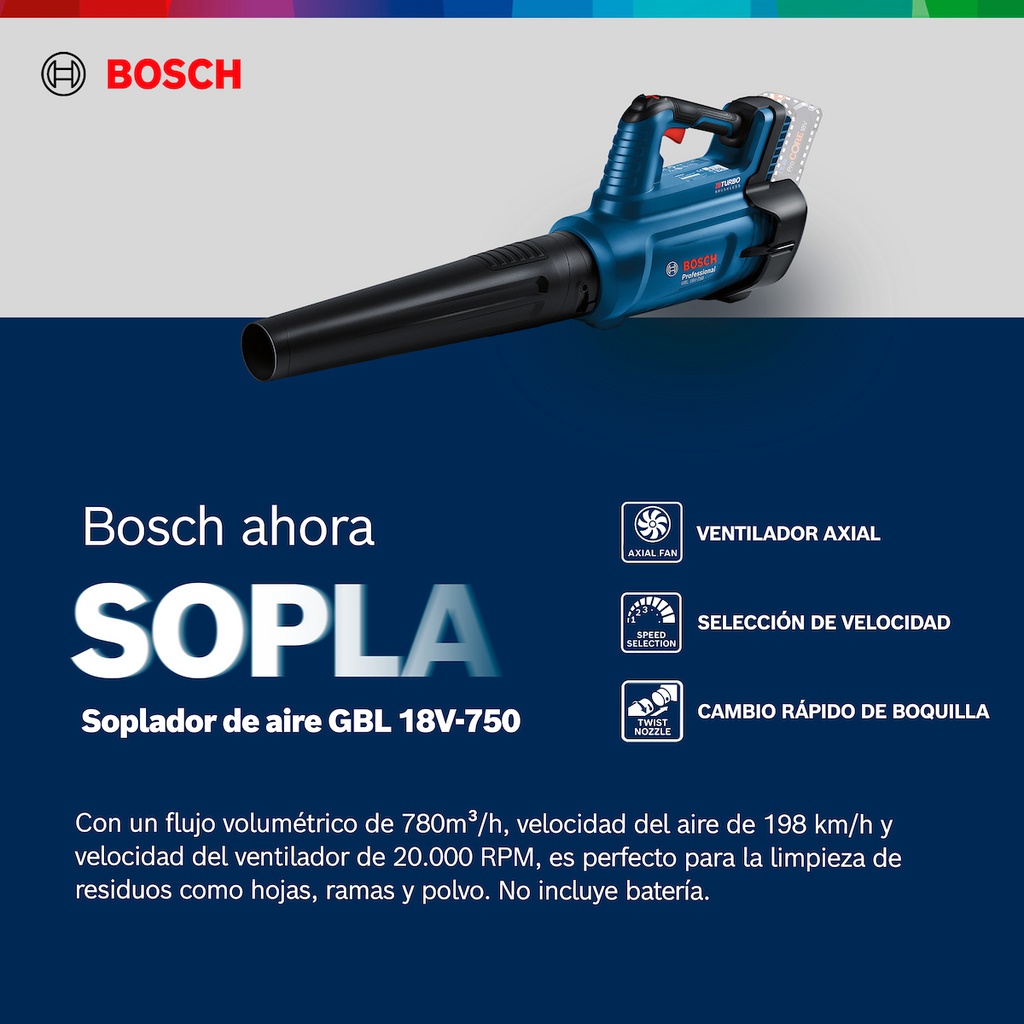 Soplador 18V -  GBL 18V-750 / BARETOOL / BOSCH-