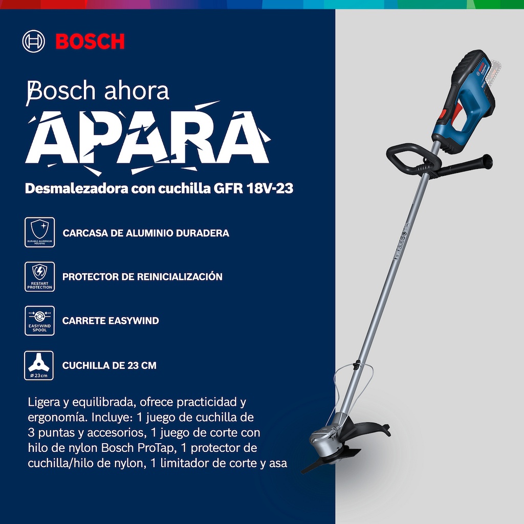 DESBROZADORA GFR 18V-23 / BARETOOL / BOSCH-