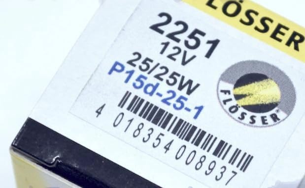 Bombilla Auxiliar Flosser 12V 21/5W = 7528 / 5229 P21/5W / BOSCH-