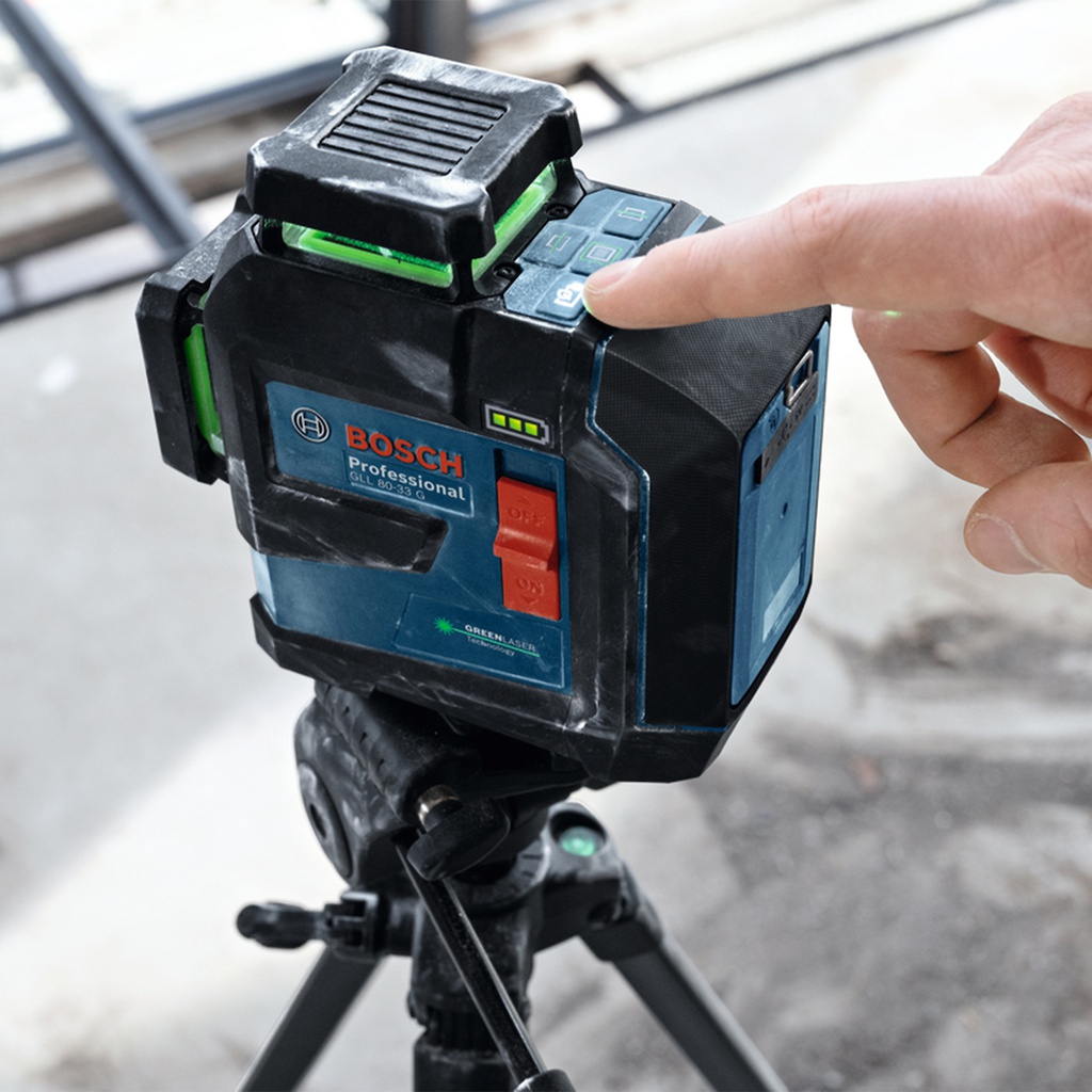 Nivel Laser  GLL 80-33 G LI + LR7 Linea VERDE / BOSCH-