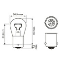 Bombilla Auxiliar BOSCH ( 1 Contacto ) P21W / 24V / BA15S / BOSCH-10-C-1