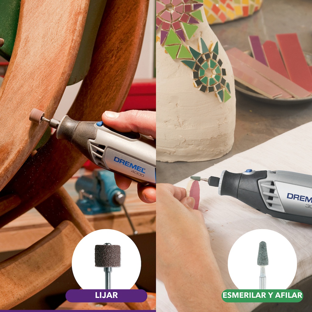 Moto Tool Dremel 3000 18 Accesorios / EJE FLEXIBLE / BOSCH-8-C-2-E