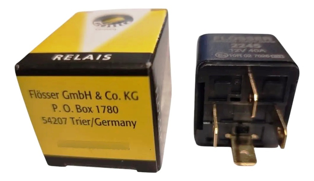 Relay FLOSSER 12V / 40 Amp 4 Terminales 10R / BOSCH-