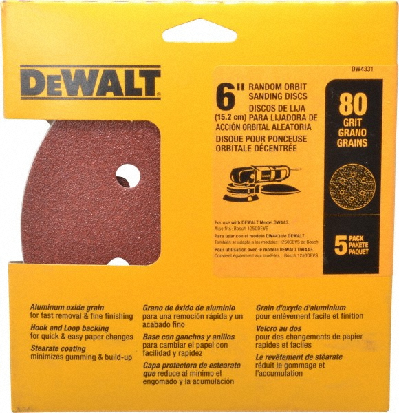 Lija Circular Gex Top 6" G80 DEWALT / DEWALT-6-E-4-C