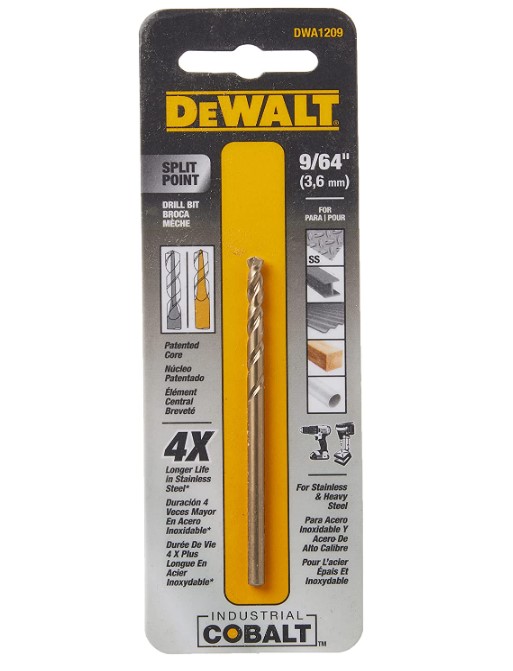 Broca Metal Madera Cobalto 9/64" DeWalt / DEWALT-5-B-3-B-1