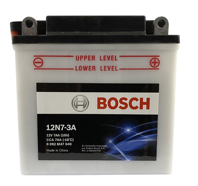 Bateria Moto 12N7-3A / BOSCH / 7 Ah / BOSCH-