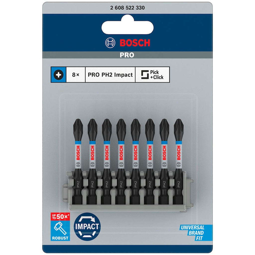 Punta No 2 Phillips de 2" BOSCH / Punta Magnetica / IMPACT RE / BOSCH-TABLA-5
