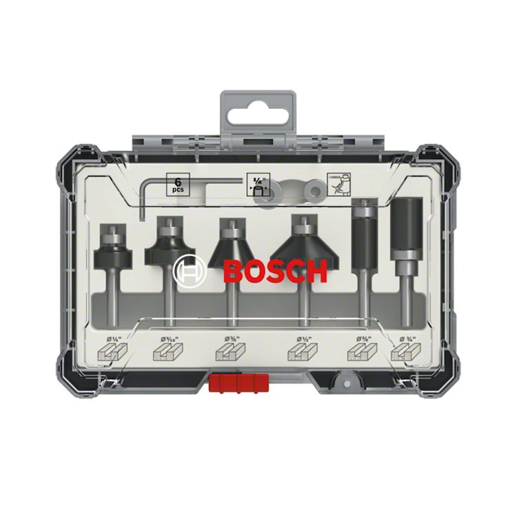 Juego de Fresas para Router de 6 Piezas / BOSCH-8-B-2