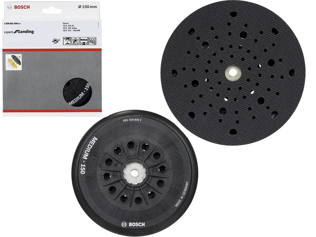 Plato Lijadora GEX 125-150 AVE BOSCH / 6" Velcro MULTIPERFORADO / BOSCH-TABLA-5