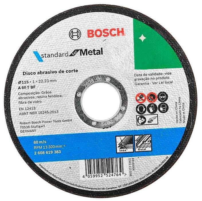 Disco abrasivo 4 1/2" X 1 mm Corte INOXIDABLE / 4 1/2" X 3/64" X 7/8" (115 X 1 X 22.23MM) / BOSCH-7-C-3-A