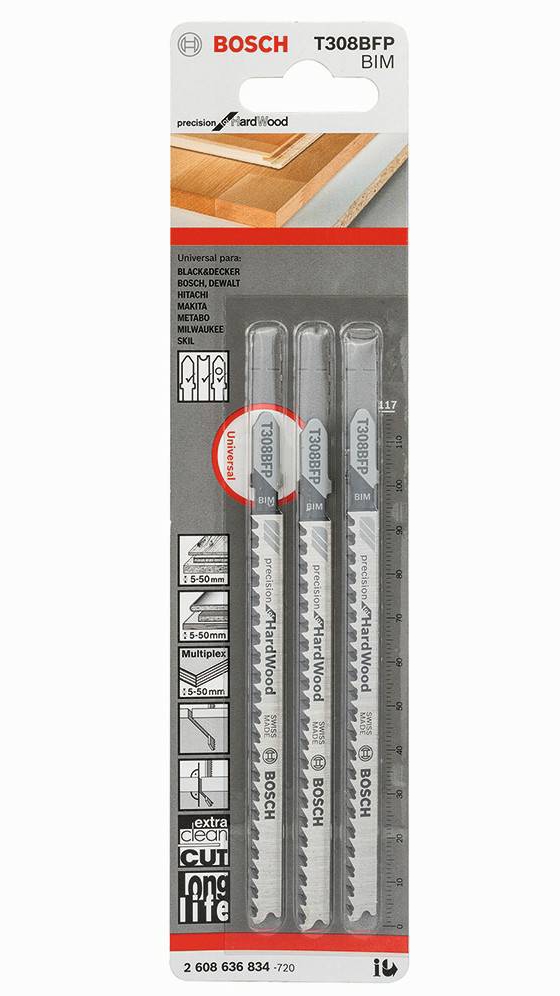 Sierra / 'Cuchilla para Caladora T308 BFP 3U / PANELES LAMINADOS / BOSCH-