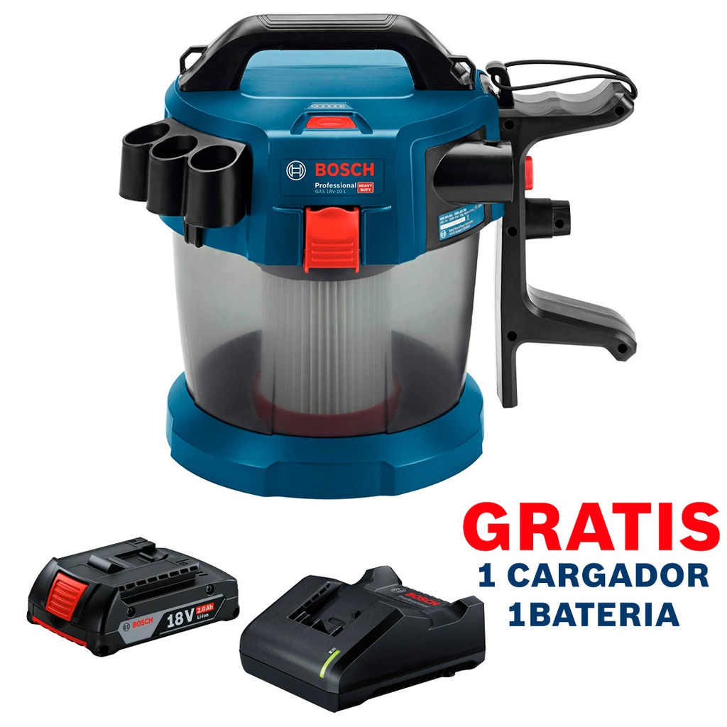 Aspiradora GAS 18V-10L BOSCH / BARETOOL / GRATIS 1- Bateria 1- Cargador / BOSCH-VENTANA 3