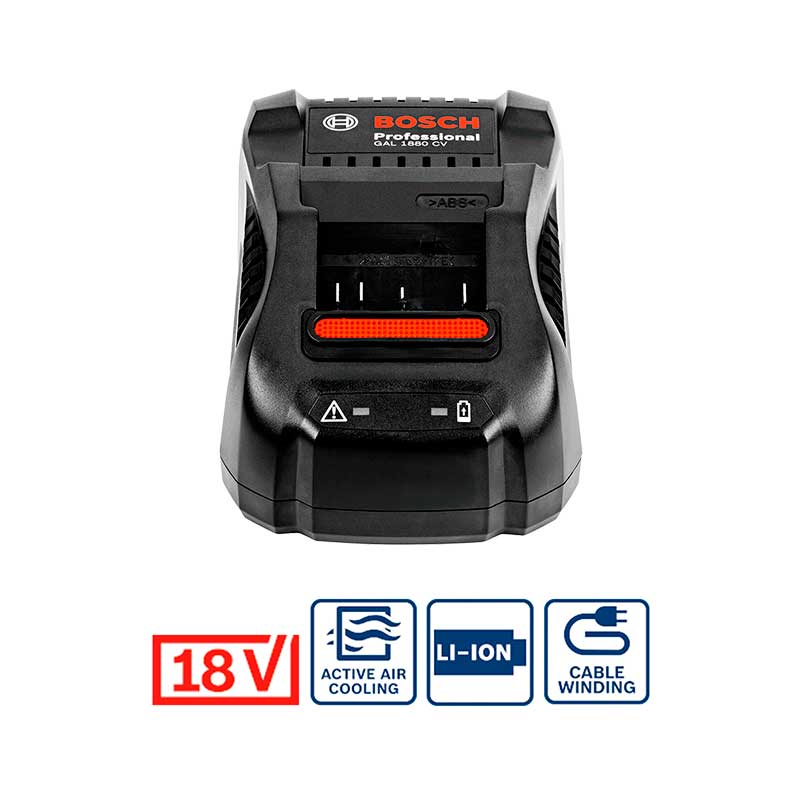 Cargador Bateria BOSCH 18V / 8 Amp HORA /  GAL 1880 CV / BOSCH-18-A-2