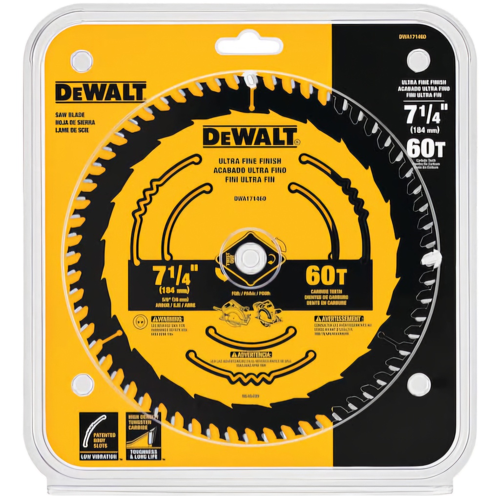 Disco Sierra Circular 7 1/4" 60D DEWALT Corte Fino / DEWALT-Tabla-1