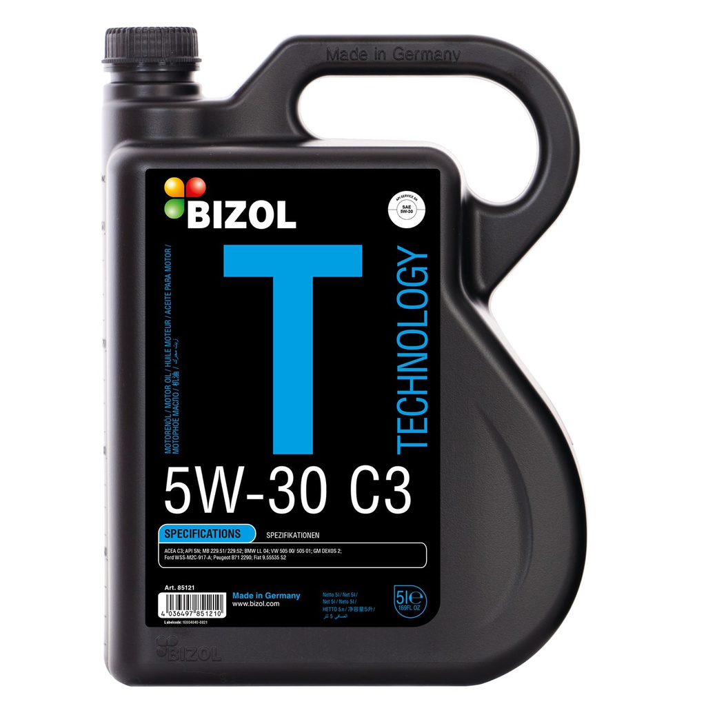 Aceite 5W30 C3 Garrafa 5L - TECHNOLOGY / FULL SINTETICO / BIZOL / BOSCH-