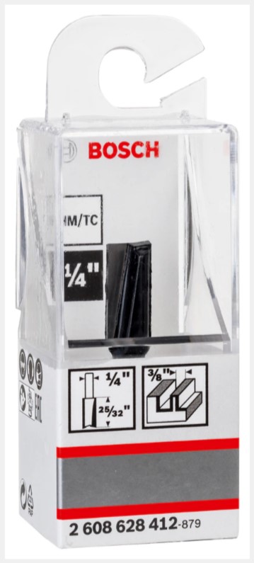 Fresa Router Canal Recto 1/4" x 3/8" / BOSCH-TABLA-5