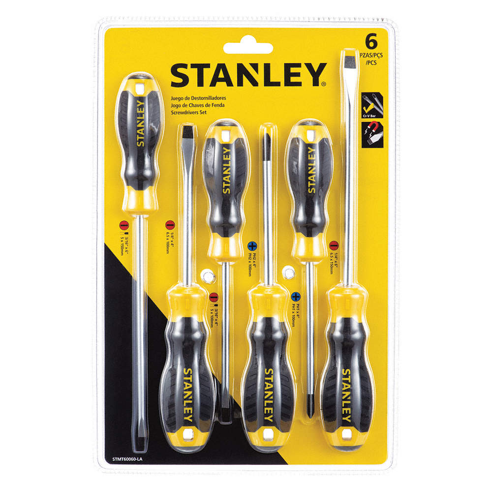 Desarmadores KIT STANLEY de 6 PZAS / PHILLIPS CASTIGADERA / DEWALT-TABLA-2