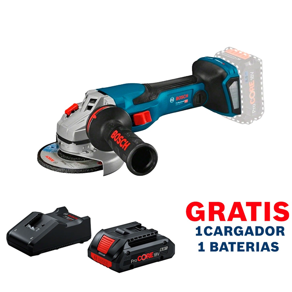 Amoladora 5" GWS 18V-15 C / BITURBO / BARETOOL / GRATIS 1-BATERIA + 1-CARGADOR / BOSCH-6-E-1