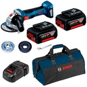 Amoladora 4 1/2" GWS 180-LI / 2- Baterias 4 Amp / 1- Cargador / 1- Maleta Lona / BOSCH