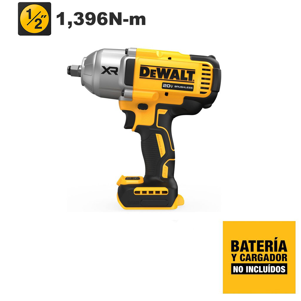Pistola de Impacto 1/2" DCF900B / 1,396 Nm / BARETOOL / DEWALT-4-E-2-H