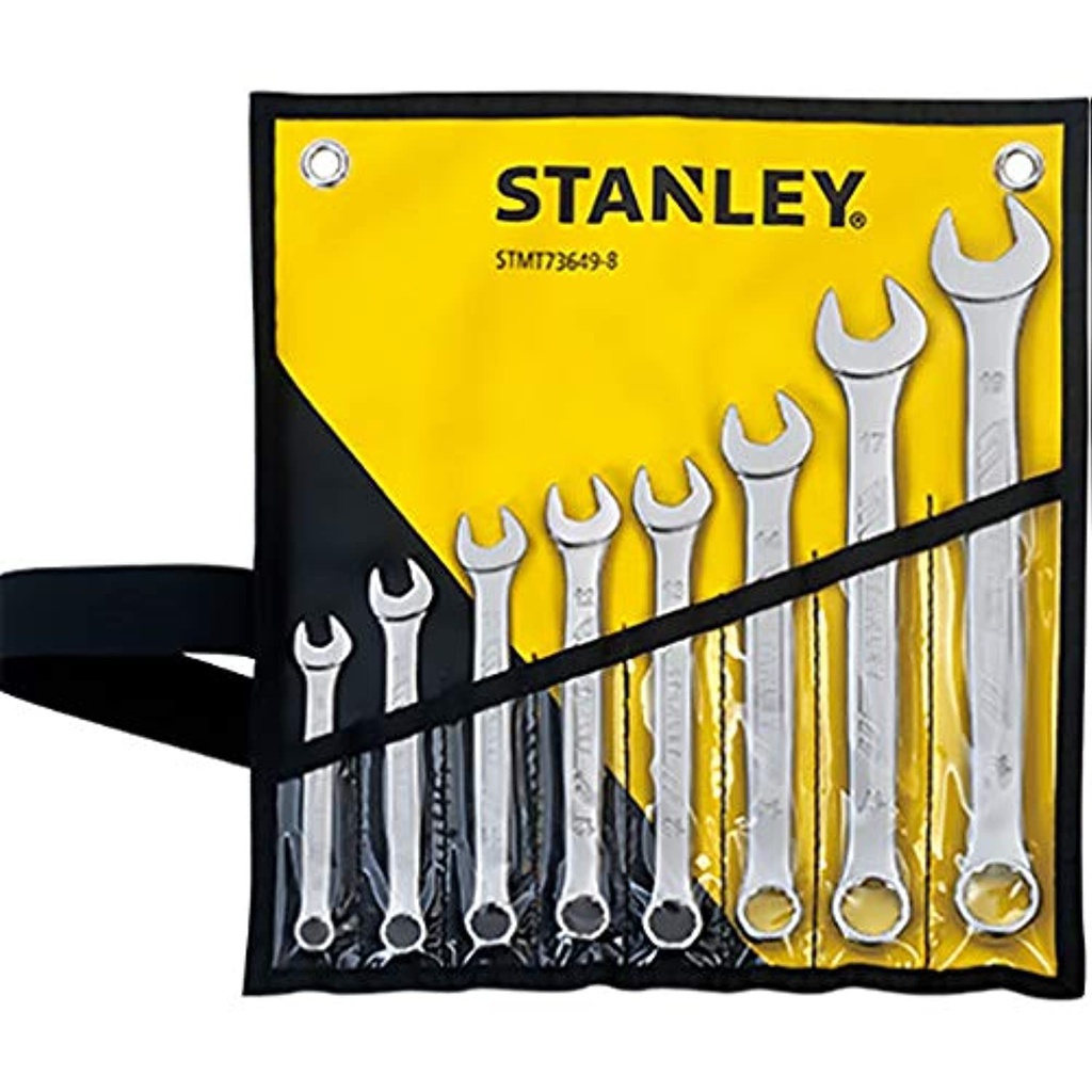 Llaves Combinadas METRICAS 14 Piezas / 8 ,9 ,10, 11, 12, 13, 14, 15, 16, 17, 18, 19, 22, 24 MM, STANLEY / DEWALT-6-A-3