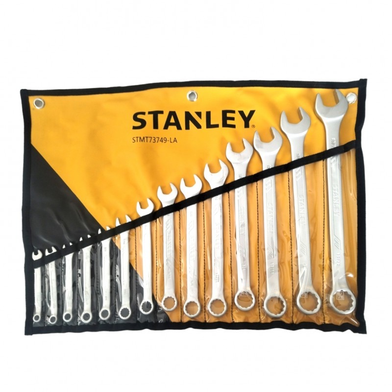 Llaves Combinadas PULGADAS 14 Piezas 1/4, 9/32, 5/16, 11/32, 3/8, 7/16, 1/2, 9/16, 5/8, 11/16, 3/4, 13/16, 7/8, 15/16 STANLEY / DEWALT-6-A-3-A