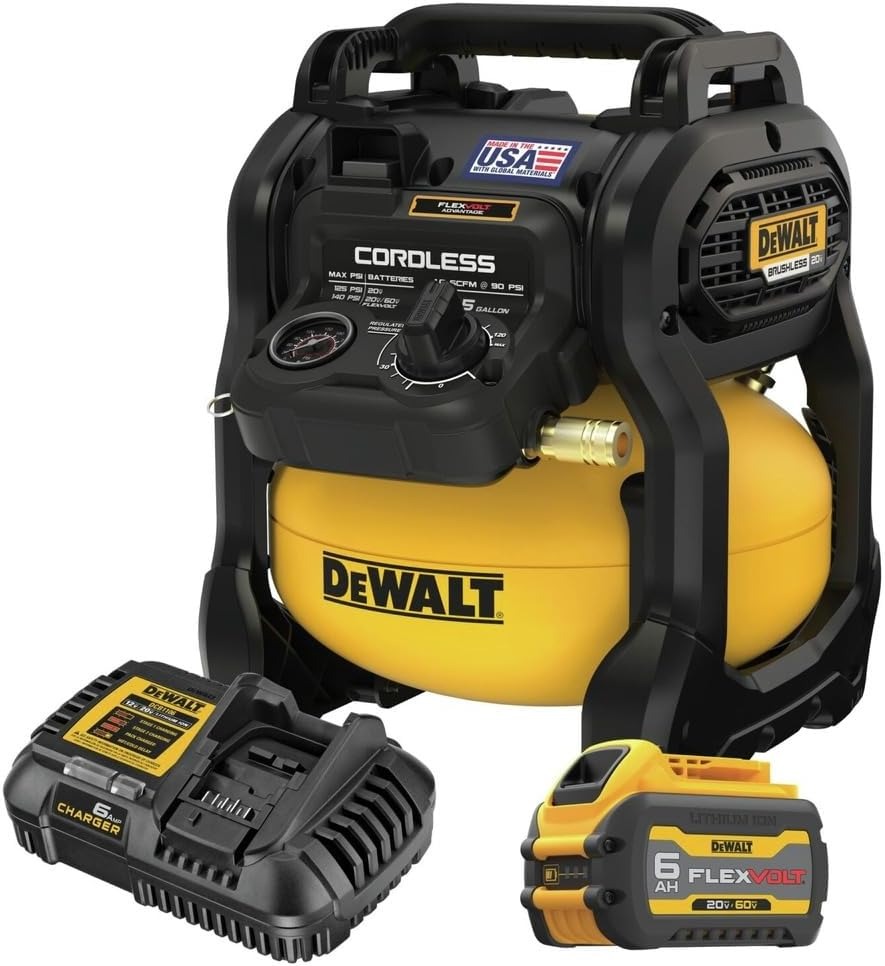 Compresor Inalambrico 20V / 2.5 Galones 1-Bateria 20V/60V DCB606 /  1-Cargador / DEWALT-(B2)-17-E-1-A
