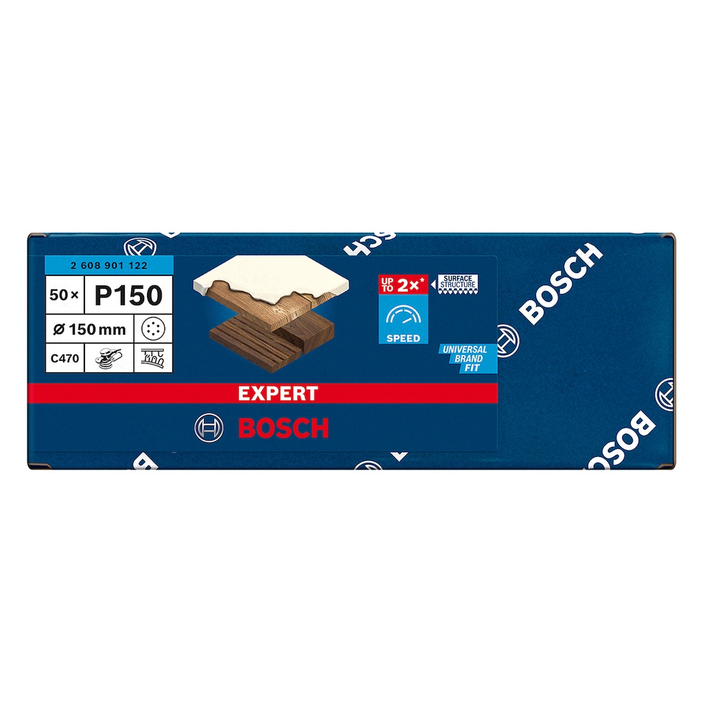 Lija Circular Gex Top BOSCH 6" G150 / 6 Hoyos / EXPERT / BOSCH-