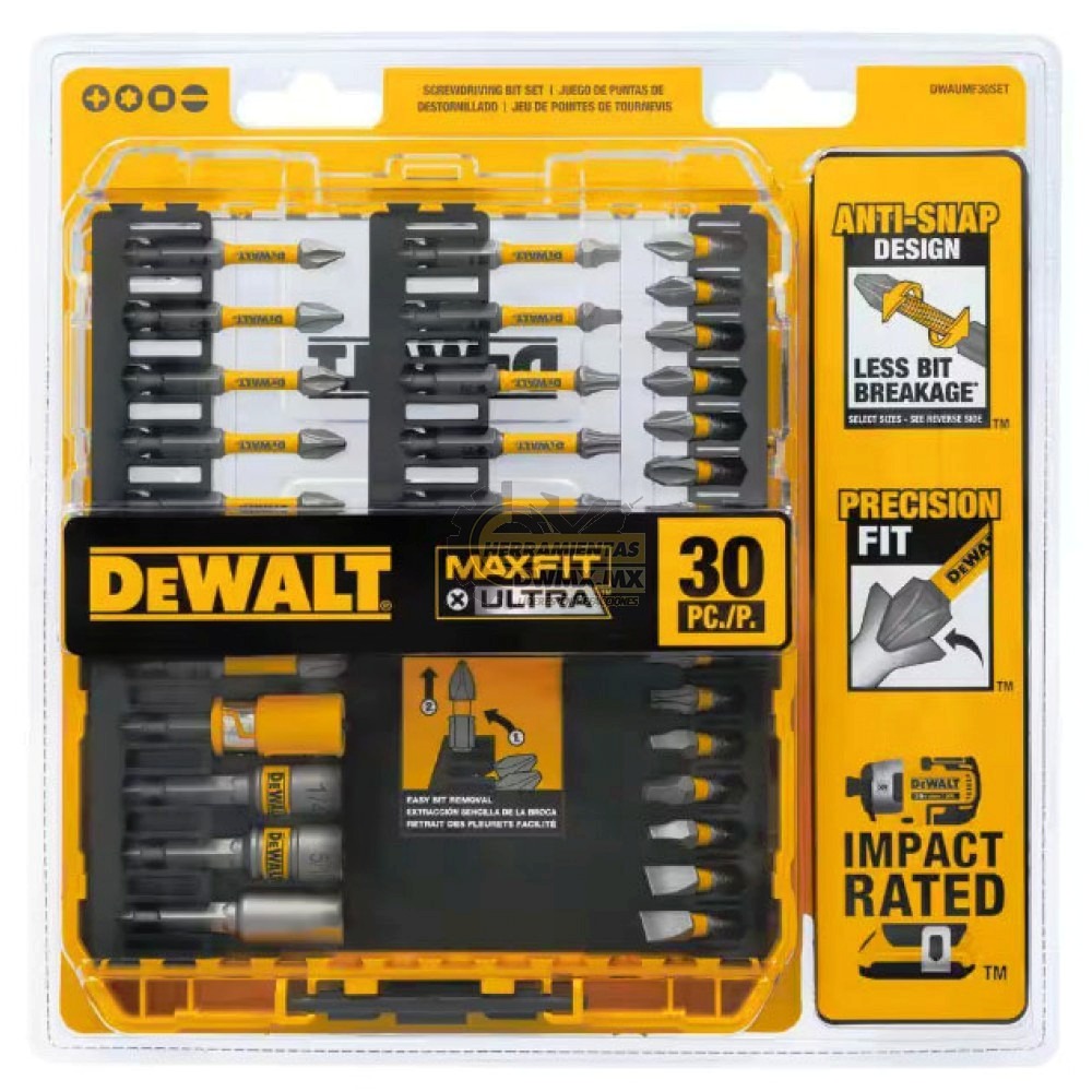 Kit de Puntas Magneticas 30 Piezas / MAXFIT ULTRA / DWAUMF30SET / DEWALT-TABLA 7