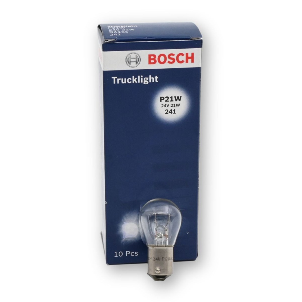 Bombilla Auxiliar BOSCH ( 1 Contacto ) P21W / 24V / BA15S / BOSCH-PISO-1