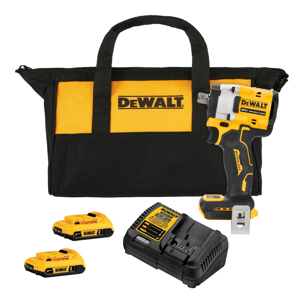 Pistola de Impacto 1/2" DCF922D2-B3 / 2- BATERIA de 2.0 Ah + Cargador / DEWALT-1-C-3-B