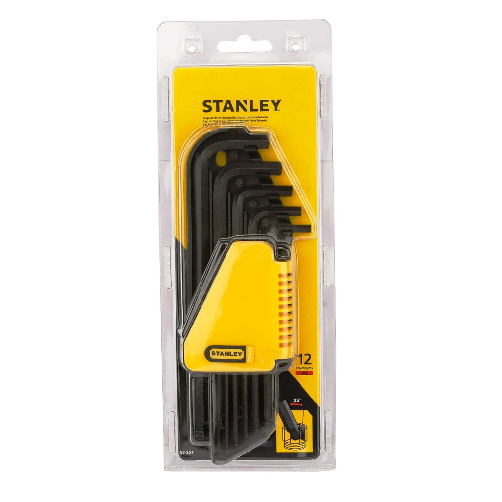 Llaves Hexagonales Largas / Allen Pro / 12 Unidades, SAE 1/16 A 3/8 STANLEY / DEWALT-TABLA B2