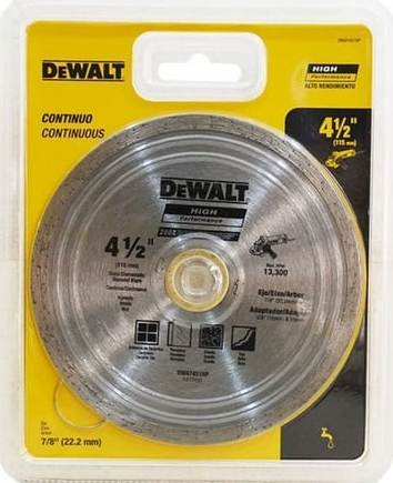 [DW47451HP] Disco de diamante 4 1/2" RIN Continuo DEWALT / DEWALT-Tabla-1
