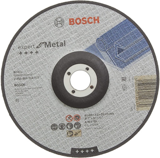[2608600316] Disco abrasivo 7" Corte metal / Concavo / EXPERT / 7" X 1/8" X 7/8" ( 180 X 3.0 X 22.23MM ) / BOSCH-