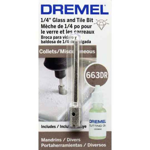 [663DR] Punta de Diamante / Perforadora de Vidrio 1/4" / BOSCH-TABLA 2