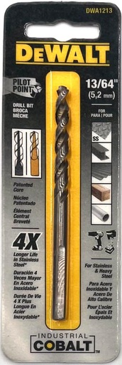 [DWA1213] Broca Metal Madera Cobalto 13/64" DeWalt / DEWALT-5-B-3-D-3