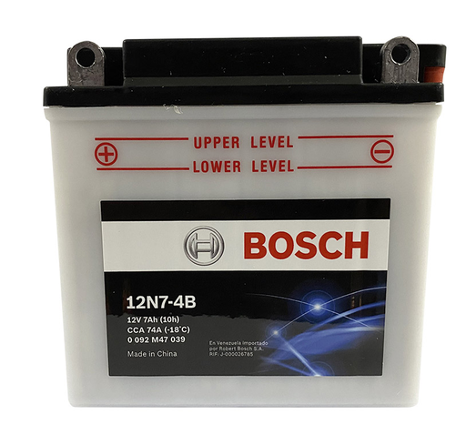 [0092M47039] Bateria Moto 12N7-4B / BOSCH / 7 Ah / Susuki GN125 / BOSCH-