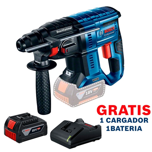 [1911-1E1-OF] Martillo Perforador 2 KG GBH 180-LI / BARETOOL / GRATIS 1-BATERIA + 1-CARGADOR / BOSCH-18-C-1-A