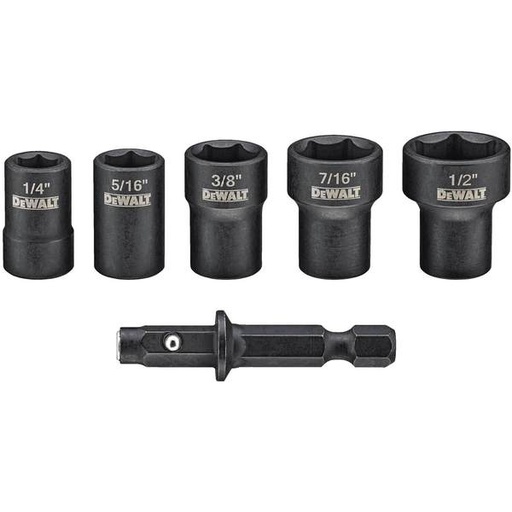 [DWADND-5] Soporte Magnetico para Tornillo Pulsar KIT 1/4, 5/16, 3/8, 7/16, 1/2" / IMPACTO / DEWALT-4-B-1-A-1