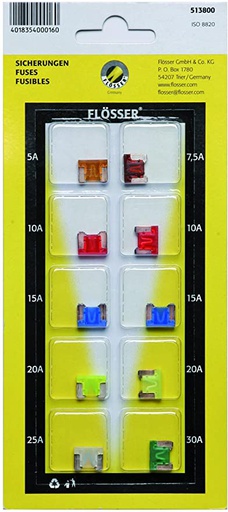 [513800] Fusible FLOSSER / SET / Uña / 5 / 7.5 / 10 / 15 / 20 / 25 / / BOSCH-