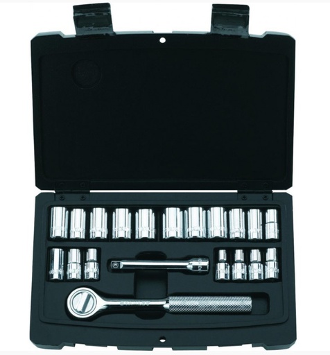 [92-802] Juego / Dados / Cubos de Mecanico / 20 Piezas / 1/4" / 7 a 13 mm / STANLEY / DEWALT-