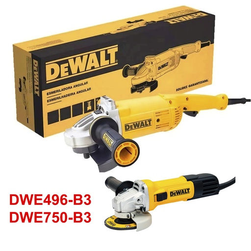 [DWE496-DWE750] Amoladora 9" DEWALT DWE496-B3 3.5HP COMBO + DWE750 / DEWALT-7-B-1-B (B2)-16-D-3-A
