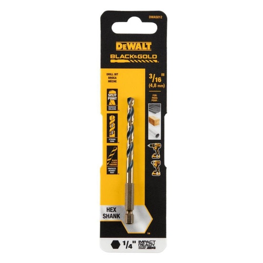 [DWA5012] Broca Metal Madera / HEXAGONAL / 3/16" / DEWALT-Tabla-3