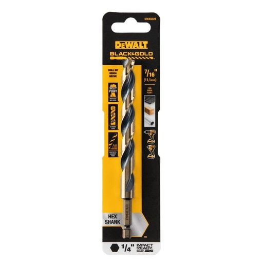 [DWA5028] Broca Metal Madera / HEXAGONAL / 7/16" / DEWALT-Tabla-3
