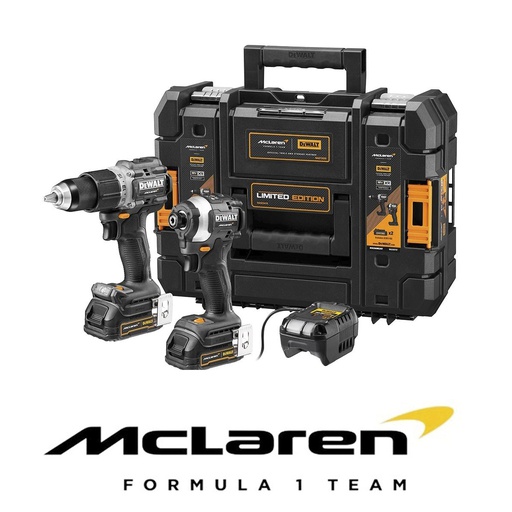 [DCK200ME2GT] Combo Taladro DCK200ME2GT / DCD85M+DCF85M / 2 Bateria 1 Cargador / 20 Voltios / MCLAREN / DEWALT-6-B-3-A