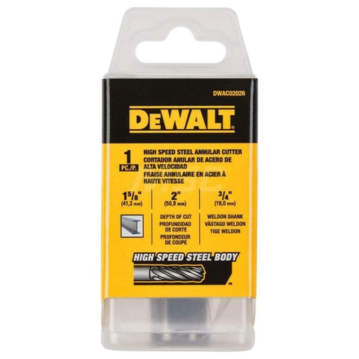 [DWAC02026] Broca Anular DEWALT 41.3 mm / 1-5/8&quot; X 2&quot; / DEWALT-