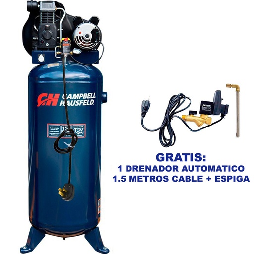 [C6037] Compresor 3.7 HP 60 Gal CAMPBELL HAUSFELD C6037 / AZUL / BOSCH-